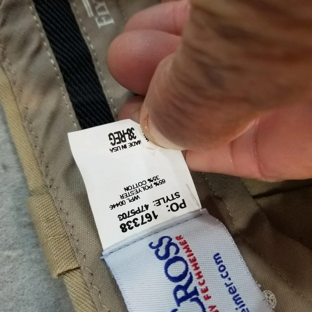 US Navy Flying Cross khaki chino pants men's 38x34 beige uniform military cargo